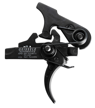 Geissele Automatics 05101 SSA  Two-Stage Curved Trigger with 4.25-4.75 lbs Draw Weight & Black Oxide Finish for AR-Platform                                                                             