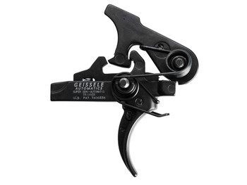 Geissele Automatics 05101 SSA Two-Stage Curved Trigger with 4.25-4.75 lbs Draw Weight & Black Oxide Finish for AR-Platform