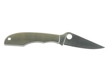 Spyderco C138P GrassHopper 2.30" Folding Clip Point Plain 12C27 Sandvik Blade Engraved Spyderco Bug Stainless Steel Handle
