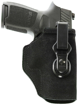 Galco TUC854B Tuck-N-Go 2.0 IWB Black Leather UniClip/Stealth Clip Fits HK VP9 Ambidextrous                                                                                                             