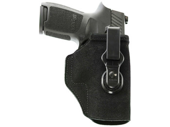 Galco TUC854B Tuck-N-Go 2.0 IWB Black Leather UniClip/Stealth Clip Fits HK VP9 Ambidextrous
