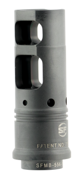 SureFire SFMB3383424 SOCOM Muzzle Brake Black DLC Stainless Steel with 3/4"-24 tpi Threads & 2.60" OAL for 338 Cal AR-Platform                                                                          