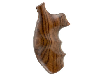 Hogue 19300 Fancy Hardwood Brown Pau Ferro Hardwood with Finger Grooves for S&W K, L Frame with Round Butt