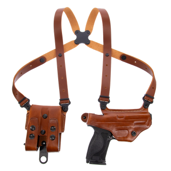 Galco MC820 Miami Classic Shoulder System Size Fits Chest Up To 56" Tan Leather Fits Sig P320 Fits Sig P320 Compact Fits Sig M18 Right Hand                                                             