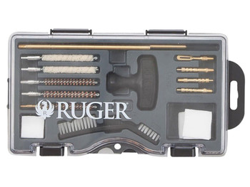 Ruger 27822 Rimfire Cleaning Kit .22 Cal Bronze Bristles 12 Black Plastic Case