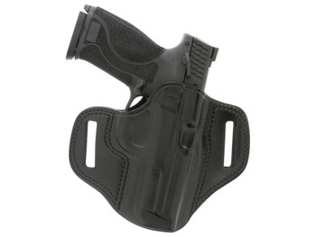 Galco CM224B Combat Master OWB Black Leather Belt Slide Compatible w/Ruger Security-9/Glock 17/Glock 22 Gen2-5 Belt 1.75" Wide Right Hand