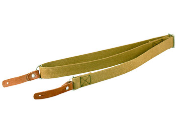 Aim Sports PJSSL Heavy Duty made of Olive Canvas with Leather Trim, 20"-42" OAL & Heavy Duty Design for AK-Platforms