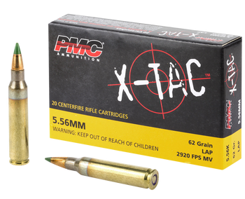 PMC 556K X-Tac  5.56x45mmNATO 62gr Light Armor Piercing 20 Per Box/50 Case                                                                                                                              