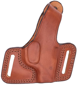Bianchi 12843 Black Widow  OWB Size 10 Tan Leather Belt Slide Fits Browning Hi-Power Fits Colt Commander Fits Springfield 1911-A1 Right Hand                                                            