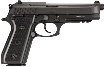 Taurus 1-920151-17 92  Full Size Frame 9mm Luger 17+1 5" Matte Black Stainless Steel Barrel, Serrated Steel Slide, Black Anodized Aluminum Frame w/Picatinny Rail, Black Rubber Grip, Right Hand        
