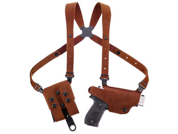 Galco CL2204 Classic Lite 2.0 Shoulder System Shoulder Size Fits Chest Up To 56" Natural Leather Shoulder Fits Walther PPK Fits Walther PPK/S Right Hand