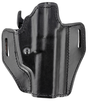 Bianchi 56831 Allusion Assent Pro-Fit OWB Size 18 Black Leather Belt Slide Fits S&W M&P Fits CZ 75 Fits FN FNS Right Hand                                                                               