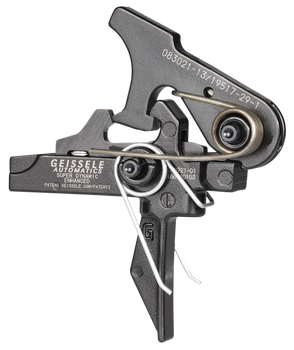 Geissele Automatics 05167 SD-E  Two-Stage Flat Trigger with 2.90-3.80 lbs Draw Weight & for AR-15/AR-10                                                                                                 