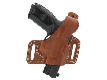 Galco SIL212 Silhouette OWB Tan Leather Belt Slide Fits 1911 Fits 3.50" Barrel Right Hand