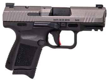 Canik HG5610TN TP9 Elite Subcompact 9mm Luger 3.60" 15+1,12+1 Black Frame with with Optic Cut Tungsten Gray Cerakote Steel Slide, Interchangeable Backstrap Grip & Picatinny Rail                       