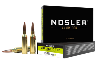 Nosler 43457 Ballistic Tip  6.5PRC 140gr Spitzer Boat Tail 20 Per Box/10 Case                                                                                                                           