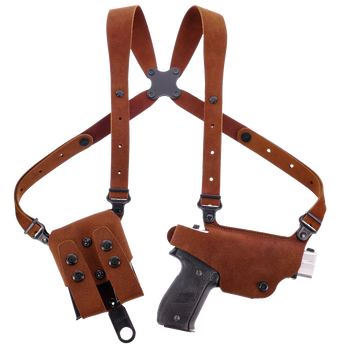 Galco CL2636 Classic Lite 2.0 Shoulder System Size Fits Chest Up To 56" Natural Leather Shoulder Fits Ruger LC Fits Ruger EC9 Right Hand                                                                