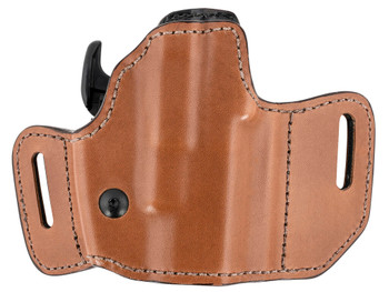 Bianchi 31831 Allusion Assent Pro-Fit OWB Size 11 Tan Leather Belt Slide Compatible w/ S&W M&P Shield/FN FNS Compact/Glock 26/27 Gen1-5 Belt Up to 1.50" Wide Right Hand