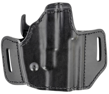 Bianchi 51831 Allusion Assent Pro-Fit OWB Size 11 Black Leather Belt Slide Compatible w/Glock 26/S&W M&P Shield/S&W M&P Compact/FN FNS Compact Belt Up to 1.50" Wide Right Hand                         