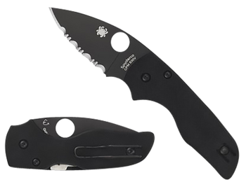 Spyderco C230GPBBK Lil' Native  2.42" Folding Plain Black DLC CPM S30V SS Blade/Black Textured G10 Handle Includes Pocket Clip                                                                          