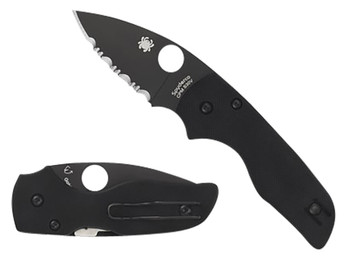 Spyderco C230GPBBK Lil' Native 2.42" Folding Plain Black DLC CPM S30V SS Blade/Black Textured G10 Handle Includes Pocket Clip