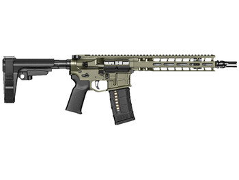 Radian Weapons R0515 Model 1 Pistol 223 Wylde 30+1 10.50", OD Green Billet Rec/M-Lok Handguard, Smooth Buffer Tube (No Brace), Magpul Grip, Ambi Controls, Dead Air QD Flash Hider, Adj. Triggers