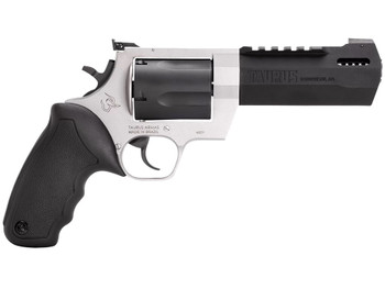 Taurus 2460055RH Raging Hunter 460 S&W Mag 5rd 5.12" Matte Black Oxide Cylinder & Barrel Matte Stainless Steel Frame Black Rubber with Integrated Cushion Insert Grip