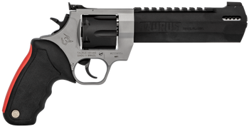 Taurus 2440065RH Raging Hunter  44 Rem Mag 6rd 6.75" Matte Black Oxide Cylinder & Barrel Matte Stainless Steel Frame Black Rubber with Integrated Red Cushion Insert Grip                               