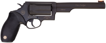 Taurus 2-441061T Judge  Compact 45 Colt (Long Colt) 410 Bore 5 Shot 6.50" Matte Black Oxide Alloy Steel Barrel, Cylinder & Frame, Black Rubber Grip, Transfer Bar Safety, Exposed Hammer                
