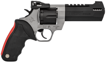 Taurus 2440055RH Raging Hunter  44 Rem Mag 6rd 5.12" Matte Black Oxide Cylinder & Barrel Matte Stainless Steel Frame Black Rubber with Integrated Red Cushion Insert  Grip                              