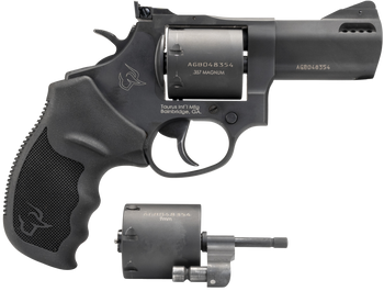 Taurus 2-692031 692  Medium 38 Special +P/357 Mag/9mm Luger 7 Shot 3" Matte Black Ported Barrel, Cylinder & Frame, Black Ribber Grip, Transfer Bar Safety, Exposed Hammer, 2 Cylinders                  
