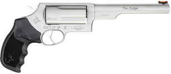 Taurus 2441069MAG Judge Magnum Compact Frame 45 Colt (Long Colt)/410 Gauge 5rd 6.50" Matte Stainless Steel Barrel, Cylinder & Frame, Black Ribber Grip, Transfer Bar Safety, Exposed Hammer             