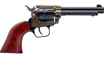 Heritage Mfg RR22999CH4 Rough Rider  22 LR 9 Shot 4.75" Black Barrel, Black Cylinder, Simulated Case Hardened Zamak, Frame Cocobolo Grips                                                               