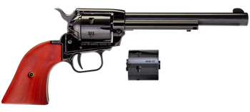 Heritage Mfg RR22MB6 Rough Rider  22 LR 22 WMR 6 Shot, 6.50" Black Steel Barrel, Black Zinc Alloy Frame, Black Cylinder, Cocobolo Grip, Hammer/Thumb Safety, Exposed Hammer                             