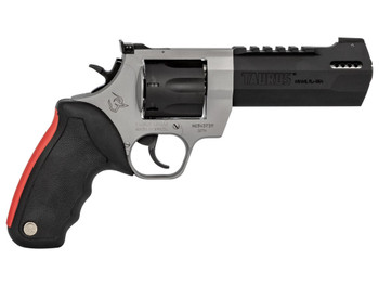 Taurus 2357055RH Raging Hunter 357 Mag 7rd 5.12" Matte Black Oxide Cylinder & Barrel Matte Stainless Steel Frame Black Rubber with Integrated Red Cushion Insert Grip