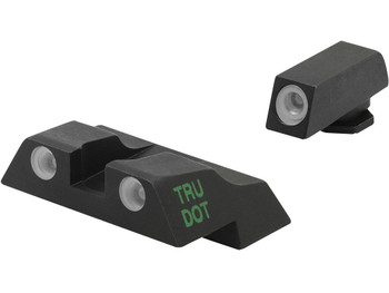 Meprolight USA 102263301 Tru-Dot Sight Set Green Tritium Front/Orange Tritium Rear/Black Frame, Compatible w/ Glock 26/27, Post/Dovetail Mount