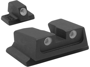Meprolight USA 117663101 Tru-Dot Green Tritium White Outline Front Sight-Green Tritium White Outline Rear Sight Smith & Wesson M&P (Non Optics Ready)