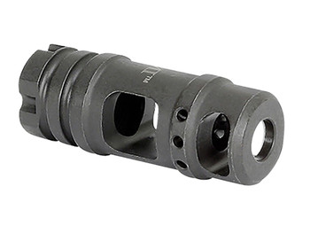 Midwest Industries MIMB6 Muzzle Brake Black Phosphate Steel with M14x1 LH Threads for 30 Cal AK-Platform