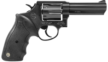 Taurus 2-820041 82  Medium 38 Special +P 6 Shot 4" Matte Black Oxide Alloy Steel Barrel, Cylinder & Frame, Black Finger Grooved Rubber Grip, Transfer Bar Safety, Exposed Hammer                        