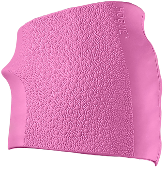 Hogue 18007 HandAll Jr. Grip Sleeve Small Size made of Rubber with Textured Pink Finish & Finger Groove for Most 22, 25 & 38 Pistols                                                                    