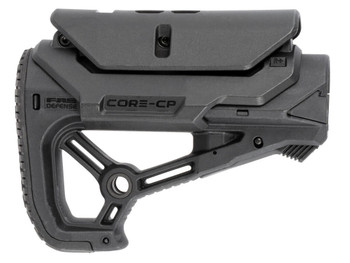 FAB Defense FXGLCORESCP GL-Core S CP CQB Optimized Combat Buttstock w/Adjustable Cheek-Rest for AR-15/ M4 Black Fiberglass Reinforced Polymer