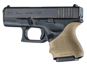 Hogue 18603 HandAll Beavertail Grip Sleeve Compatible w/Glock 26/27 Textured Flat Dark Earth Rubber