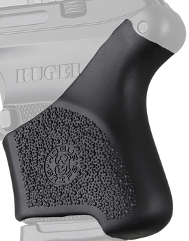 Hogue 18100 HandAll Hybrid Grip Sleeve made of Rubber with Textured Black  Finish for Ruger LCP                                                                                                         