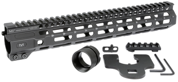 Midwest Industries MICRM12625 M-Series  Aluminum Black Hardcoat Anodized AR Platform 12.62"                                                                                                             