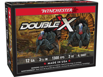 Winchester Ammo STH12354 Double X High Velocity Turkey 12Gauge 3.50" 2oz 4Shot 10 Per Box/10 Case