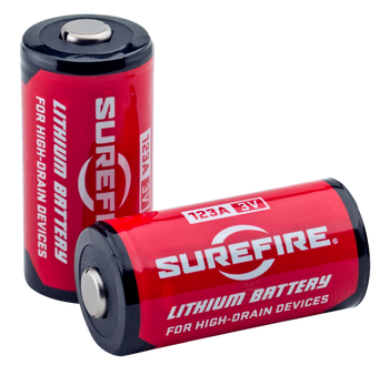SureFire SF6BC 123A Batteries  Red/Black 3.0 Volts 1,500 mAh (6) Single Pack Clamshell                                                                                                                  