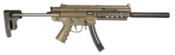 GSG GSGGERGGSG1610G GSG-16 Carbine Full Size 22 LR 10+1 16.25" Black 6-Groove Rifling Barrel Green Polymer Receiver Black Collapsible w/Storage Compartment Stock Right Hand                            
