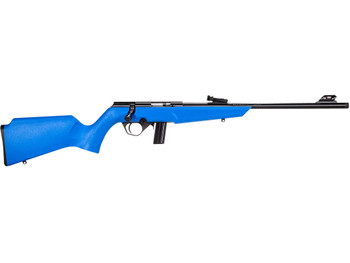 Rossi RB22 Compact 22 LR 10+1, 16" Matte Black Button Rifled Free Floating Steel Barrel, Matte Black Stainless Steel Receiver, Blue Monte Carlo Stock, Right Hand