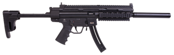 GSG GERGGSG1622 GSG-16 Carbine Full Size 22 LR 22+1 16.25" Black Black Polymer Receiver w/Picatinny Rail, M-LOK/Picatinny Handguard, Black Collapsible Synthetic Stock  w/Storage Compartment, Black Pol