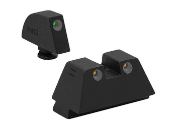 Meprolight USA 102243391 Tru-Dot Green Tritium White Outline Front Sight-Orange Tritium White Outline Rear Sight Glock 17/17L/19/22/23